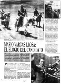 Mario Vargas Llosa: el elogio del candidato.