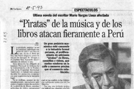 "Piratas" de la música y de los libros atacan fieramente a Perú.