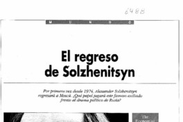 El Regreso de Solzhenitsyn