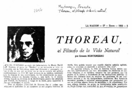 Thoreau, el filósofo de la vida natural
