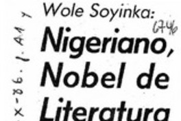 Nigeriano, Nobel de litaratura