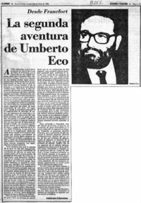 La segunda aventura de Umberto Eco