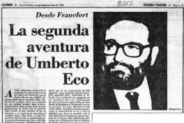 La segunda aventura de Umberto Eco