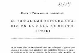 El socialismo revolucionario en la obra de Dostoiewski