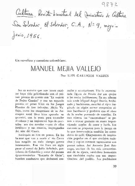 Manuel Mejía Vallejo