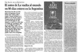El Autor de La vuelta al mundo en 80 días estuvo en la Argentina
