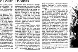 Biografía y guines de Dylan Thomas.