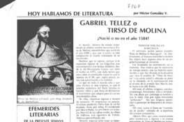 Gabriel Tellez o Tirso de Molina