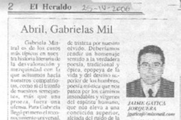 Abril, Gabrielas Mil