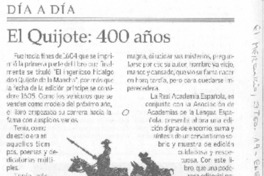 El Quijote: 400 años