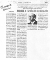 Neruda y España en el corazón