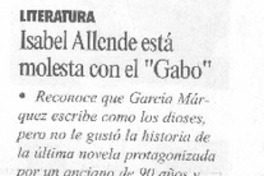 Isabel Allende está molesta con el "Gabo"