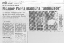 Nicanor Parra inaugura "antimuseo"