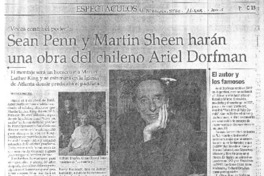 Sean Penn y Martin Sheenn harán una obra del chileno Ariel Dorfman
