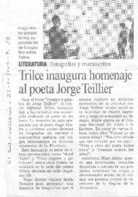 Trilce inaugura homenaje al poeta Jorge Teillier