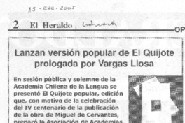 Lanzan versión popular de El Quijote prologada por Vargas Llosa
