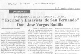Escritor y ensayista de San Fernando don José Vargas Badilla