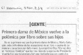 Primera dama de México vuelve a la polémica por libro sobre sus hijos