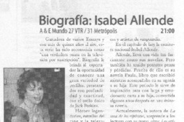 Biografía: Isabel Allende