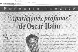 Apariciones profanas de Óscar Hahn