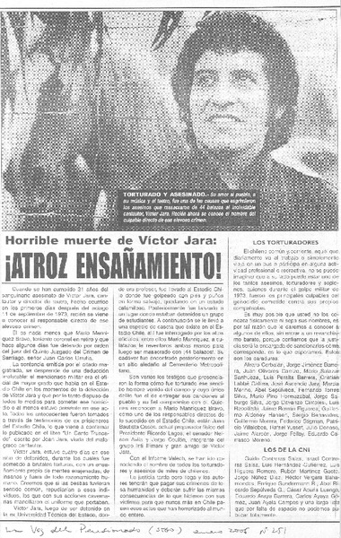 Horrible muerte de Víctor Jara