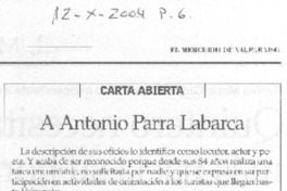 A Antonio Parra Labarca