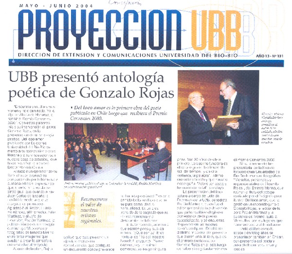 UBB presentó antología poética de Gonzalo Rojas