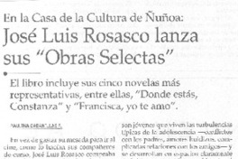 José Luis Rosasco lanza sus "Obras selectas"