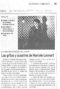 Los Gritos y susurros de Marcelo Leonart
