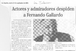 Actores y admiradores despiden a Fernando Gallardo