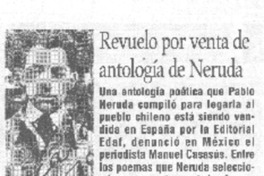 Revuelo por venta de antología de Neruda