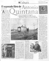 El esperado libro de Antonio Quintana