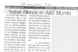 Isabel Allende en A&E Mundo