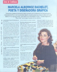 Marcela Albornoz Dachelet, poeta y diseñadora gráfica (entrevistas)