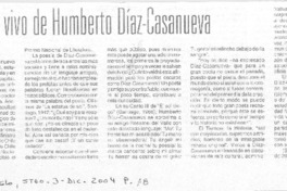 REcuerdo vivo de Humberto Díaz-Casanueva