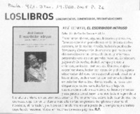 José Donoso, El escribidor intruso