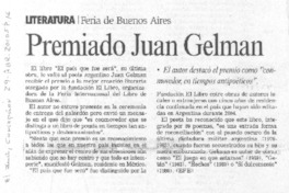 Premiado Juan Gelman
