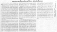 Los Ensayos literarios de Marco Antonio Campos