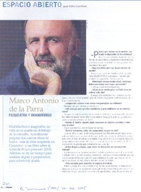 Marco Antonio de la Parra psiquiatra y dramaturgo (entrevistas)