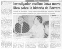 Investigador ovallino lanza nuevo libro sobre la historia de Barraza