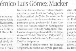 Falleció académico Luis Gómez Macker