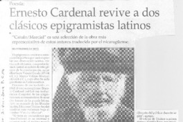 Ernesto Cardenal revive a dos clásicos epigramistas latinos