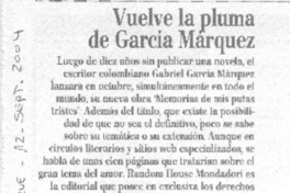 Vuelve la pluma de García Márquez