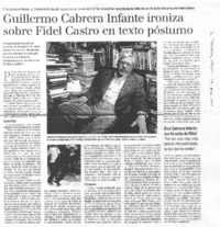 Guillermo Cabrera Infante ironiza sobre Fidel Castro en texto póstumo