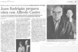 Juan Radrigán prepara obra con Alfredo Castro