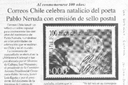 Correos de Chile celebra natalicio del poeta Pablo Neruda con emisión de sello postal