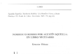 Norberto Bobbio por Agustín Squella, un libro necesario