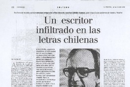 Un Escritor infiltrado en las letras chilenas.