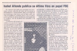 Isabel Allende publica su último libro en papel FSC