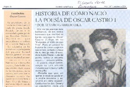 Historia de cómo nació la poesía de Oscar Castro